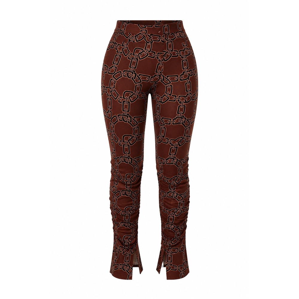 NWT Chain Link Stacked Leggings Brown Sz 3X Fashion Nova